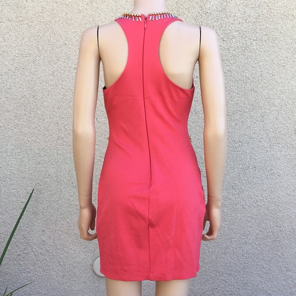 bebe Embellished Racerback Style Bodycon Dress - Picture 6 of 9